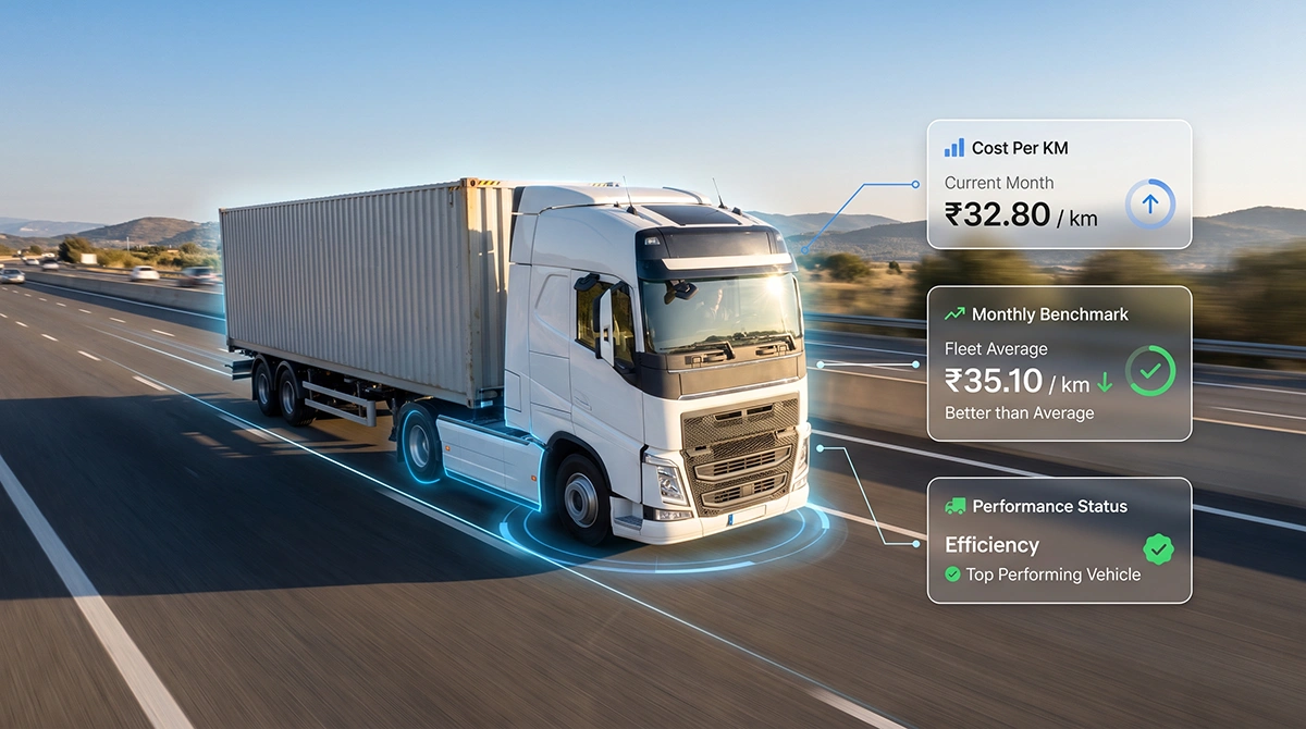 Cost per km analytics dashboard