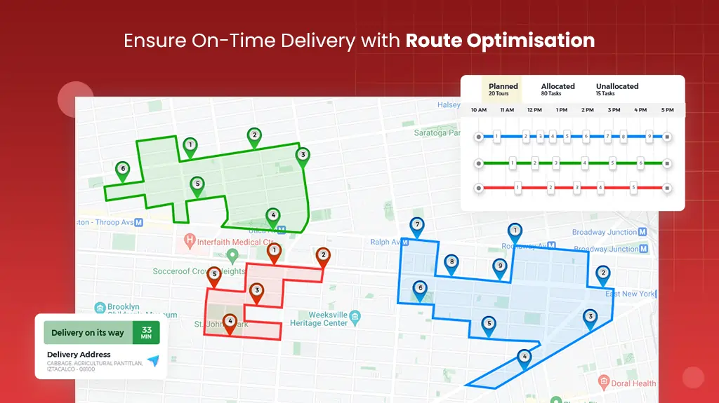 TrackoMile’s route optimisation solution ensures that the orders are delivered on-time