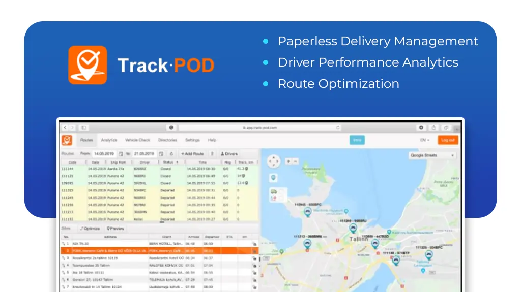 TrackPOD is an all-in-one delivery management software