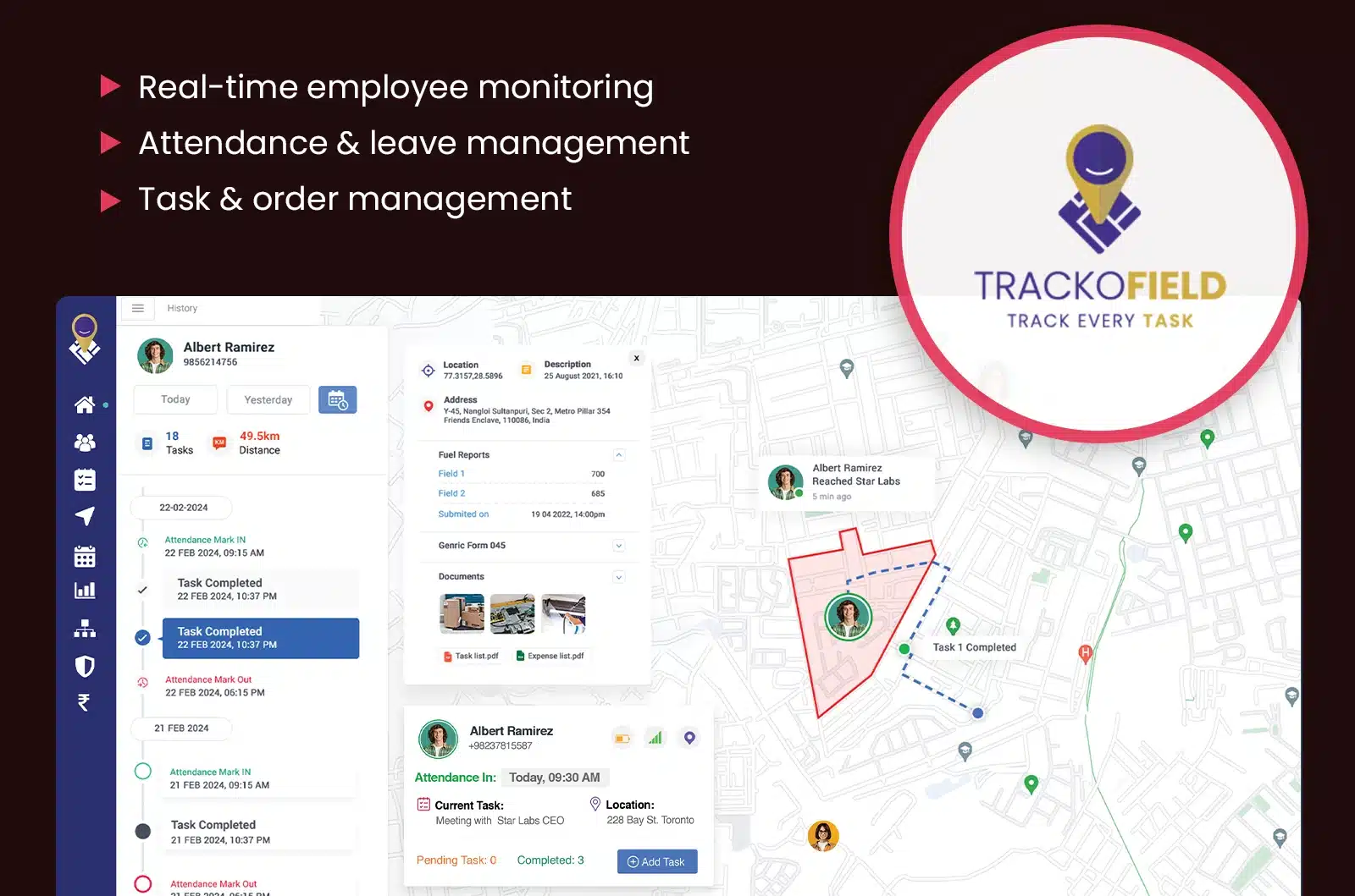 TrackoField – Best For Comprehensive Field Operations