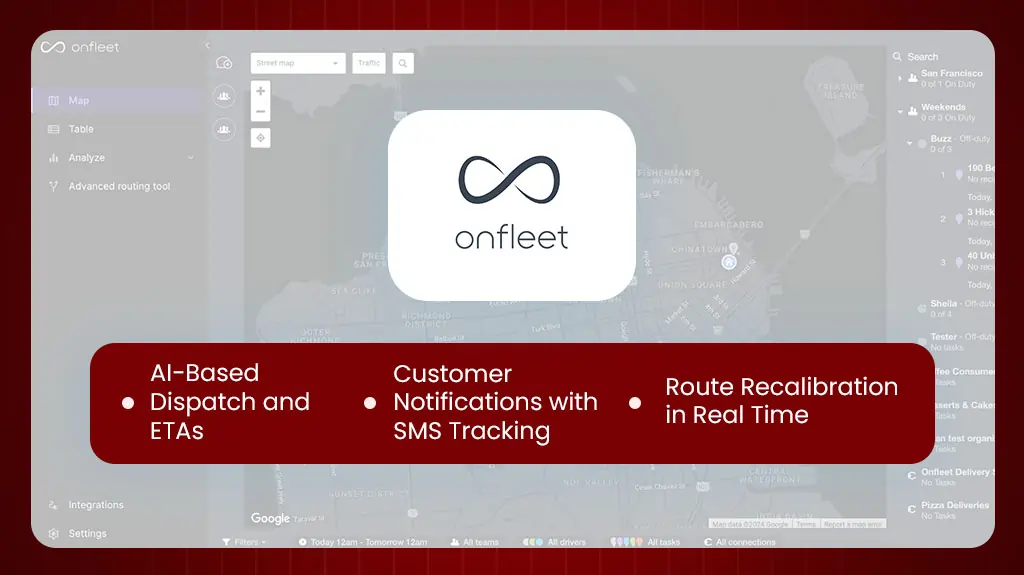 Onfleet Exclusive Features