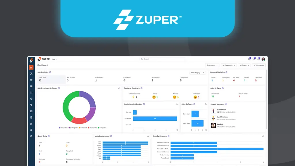 Zuper’s field force management software