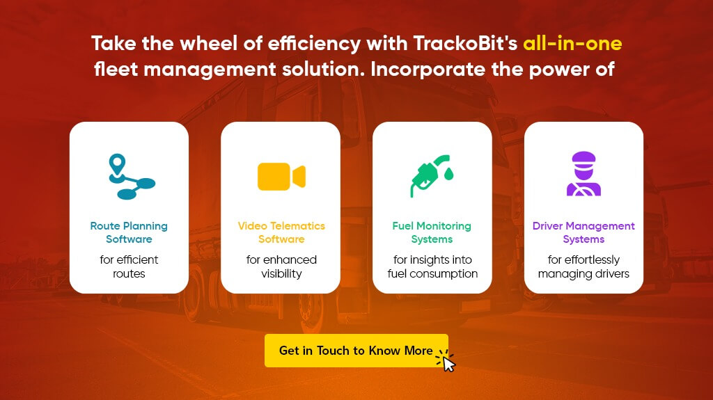 Take the wheel of efficiency with TrackoBit's all-in-one fleet management solution