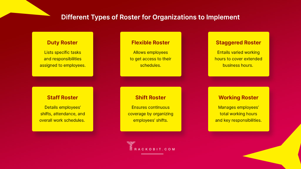 Different Types of Roster for Organizations to Implement