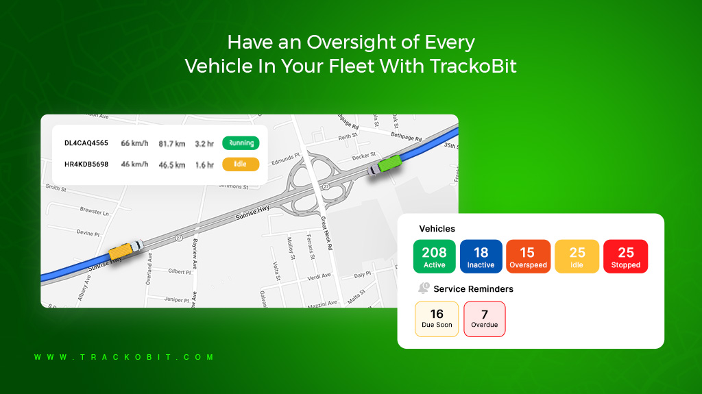 Have an Oversight of Every Vehicle In Your Fleet With TrackoBit