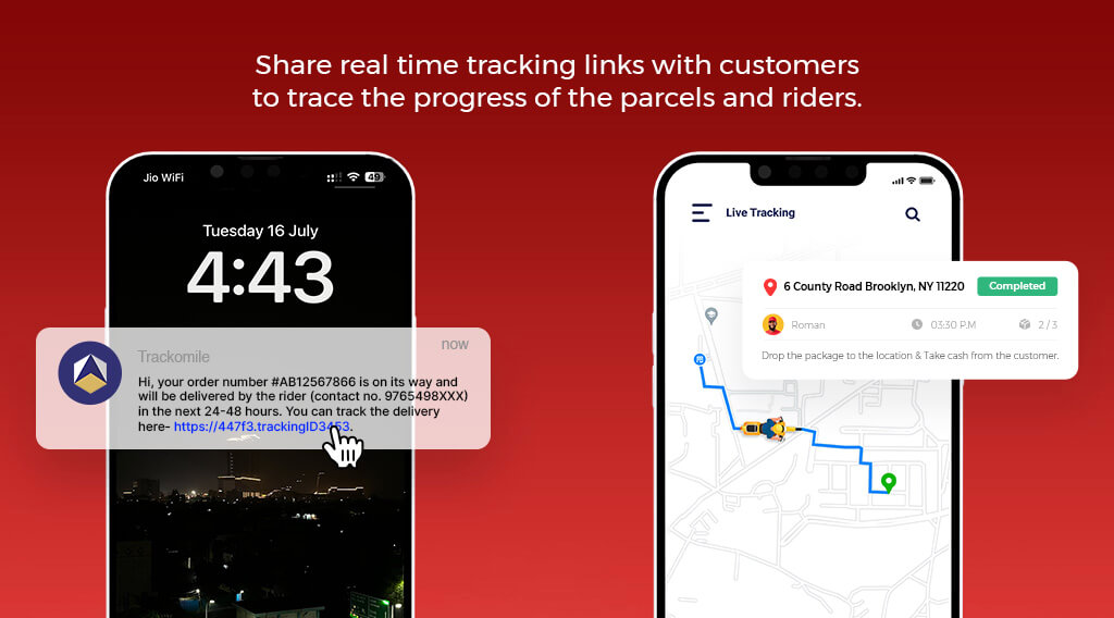 Real-time tracking link