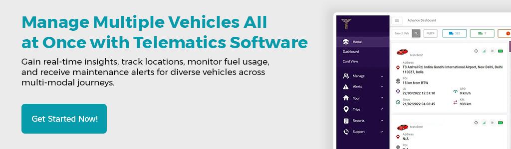 Manage Multiple vehicles with telematics software