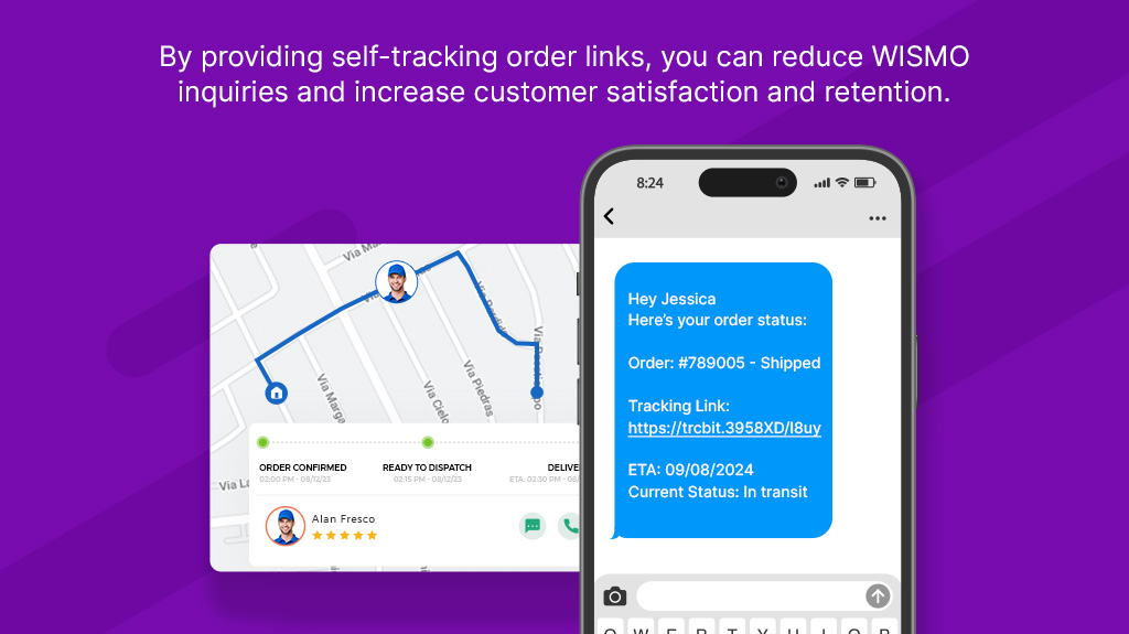 Providing self-tracking order links