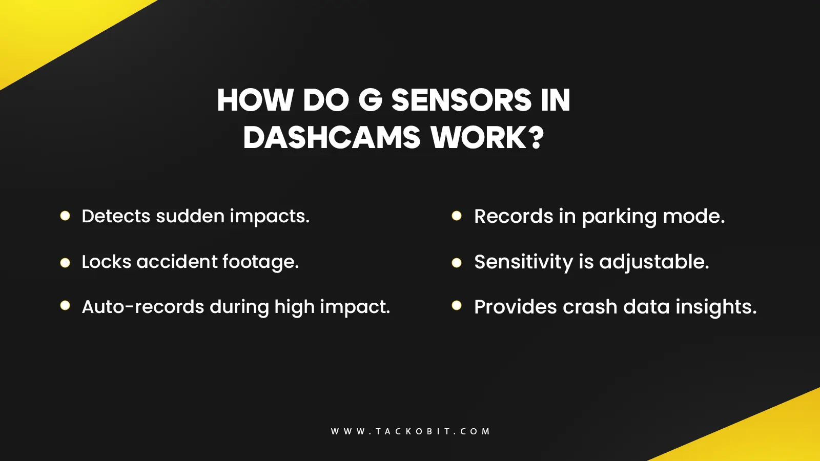 How do G Sensors in Dashcams Work