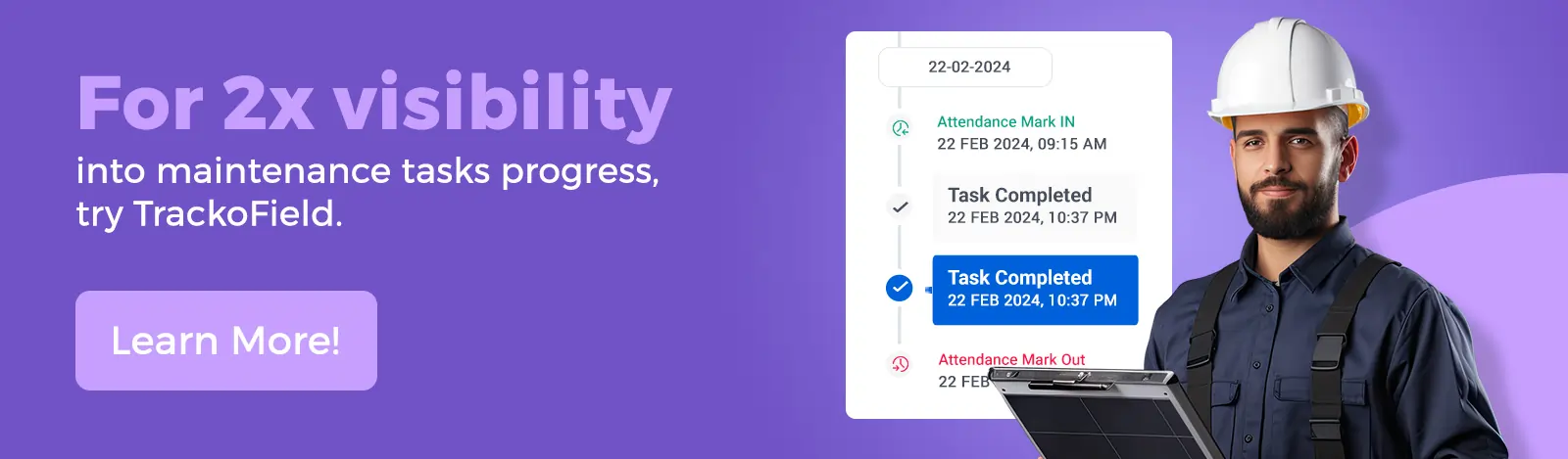 2x visibility into maintenance tasks progress