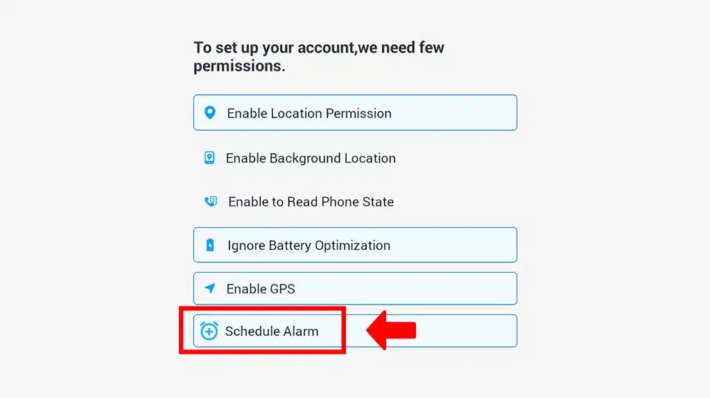 TrackoField’s Schedule Alarm Feature