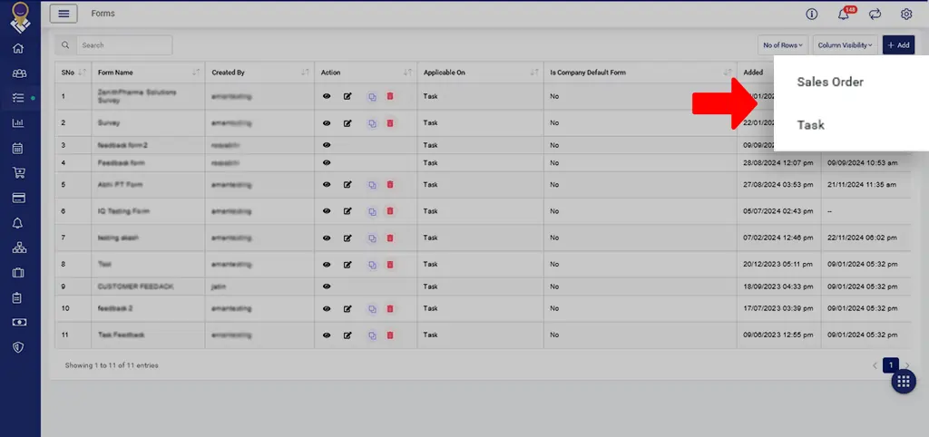 Added custom forms in TrackoField’s Sales Orders