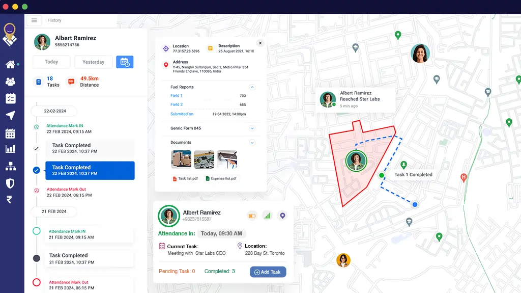 View BTL promoters’ activities in real time