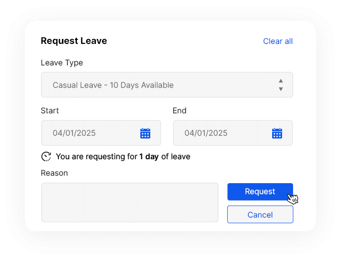 Manage Leave & Shift