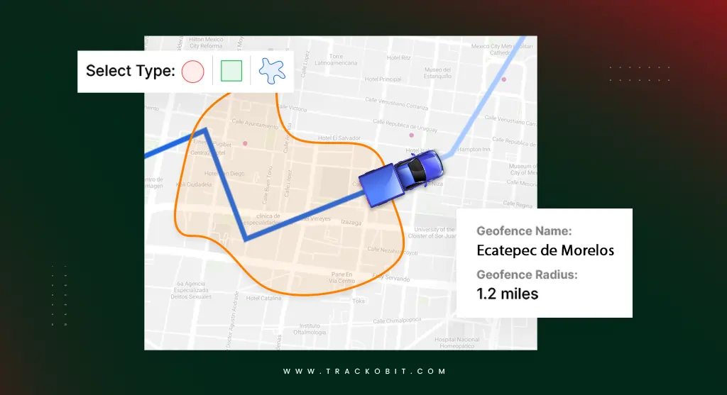 UI of Geofencing