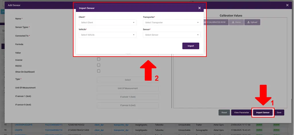 Import Sensor Functionality in Sensor Management Import Sensor Functionality in Sensor Management