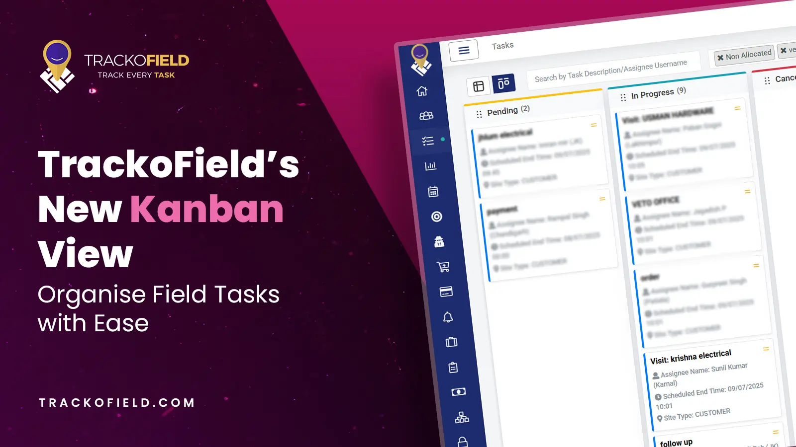 TrackoField’s New Kanban View