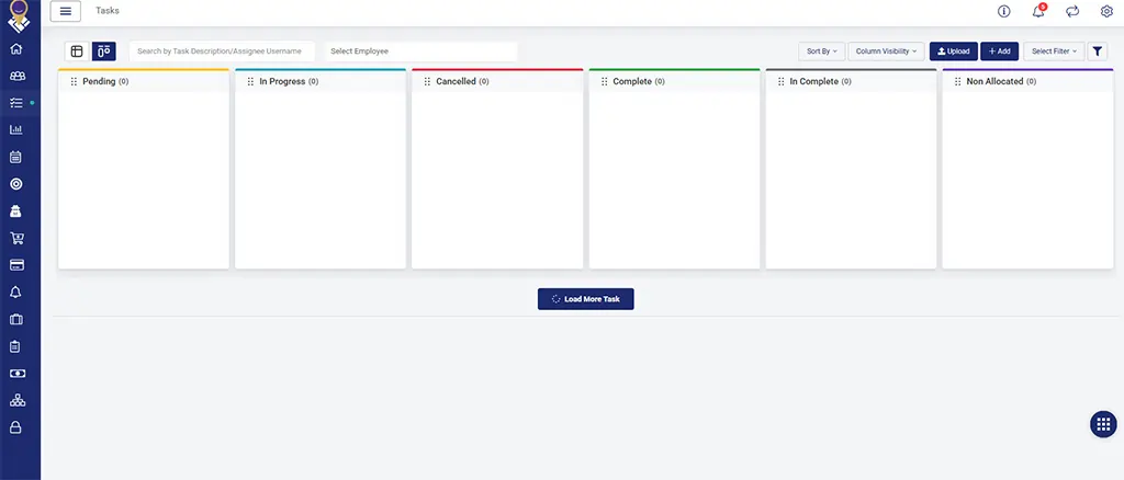 You can view your entire team’s task status on Kanban view