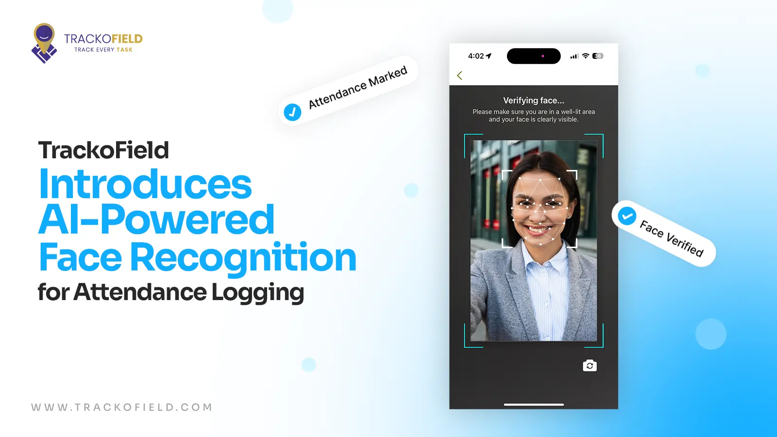 TrackoField Introduces AI-Powered Facial Recognition for Attendance Logging