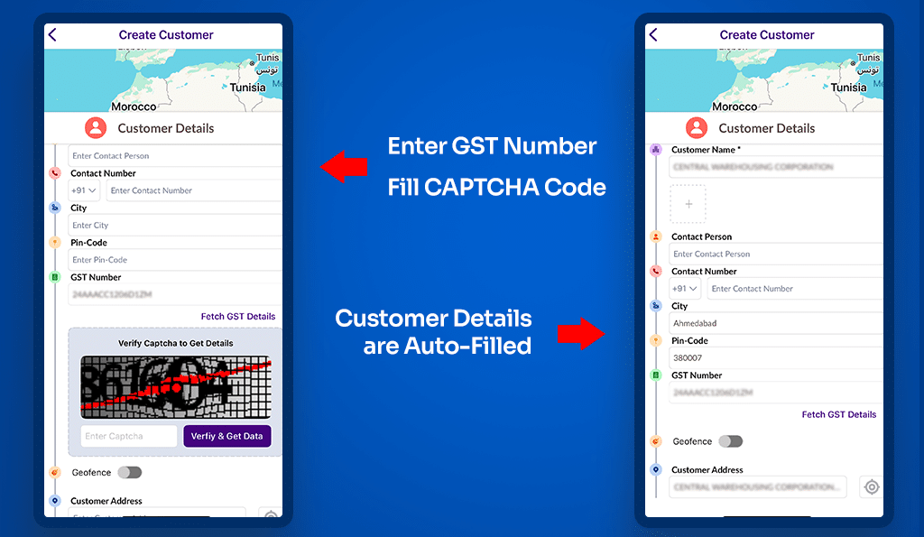 GST Verification in TF Mobile App