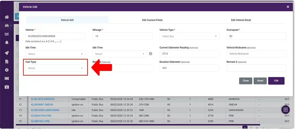 Assign fuel type and cost