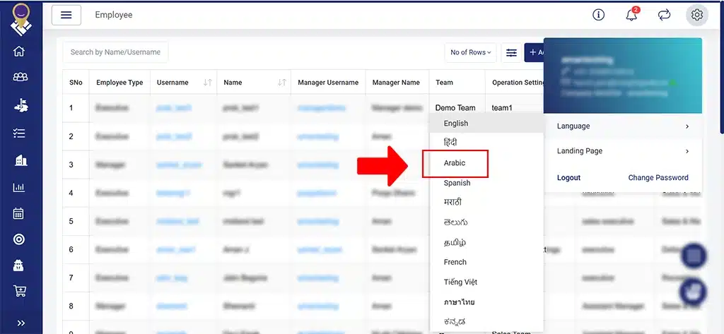 Arabic Language Support