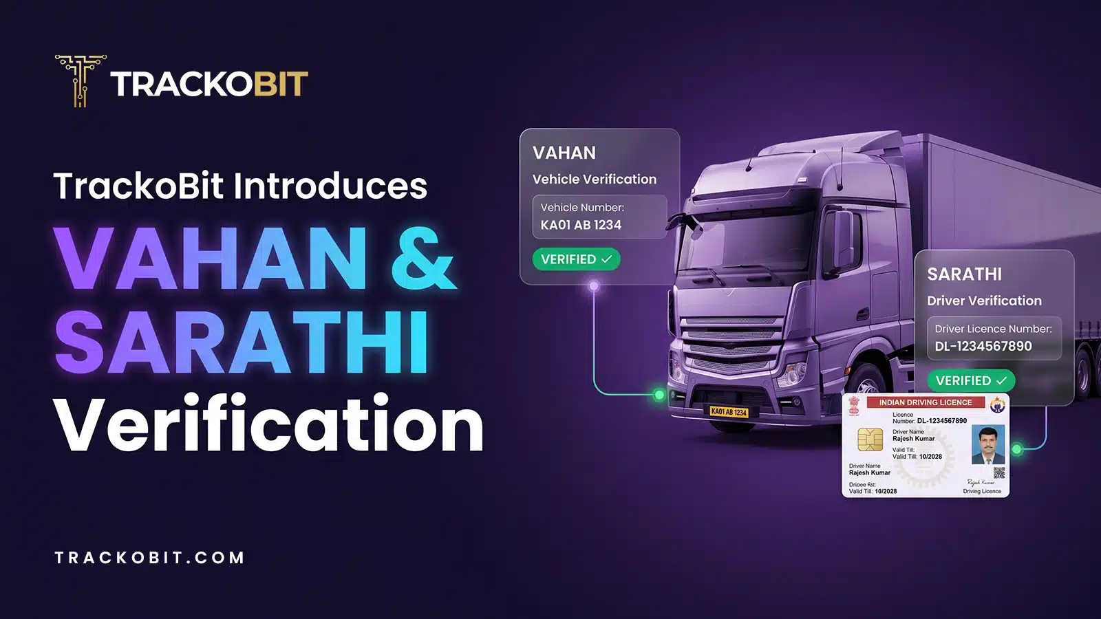 TrackoBit Launches VAHAN & SARATHI Verification