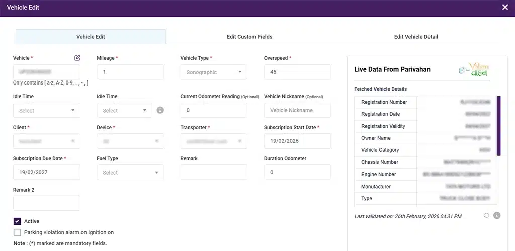 Verify Vehicle Information with VAHAN