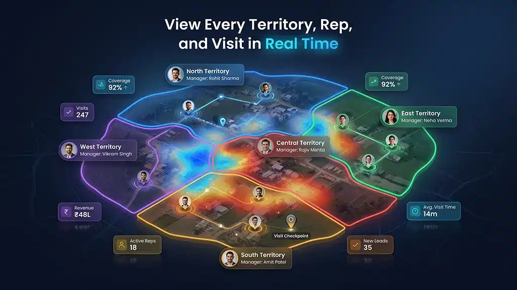 View Every Territory, Rep, and Visit in Real Time