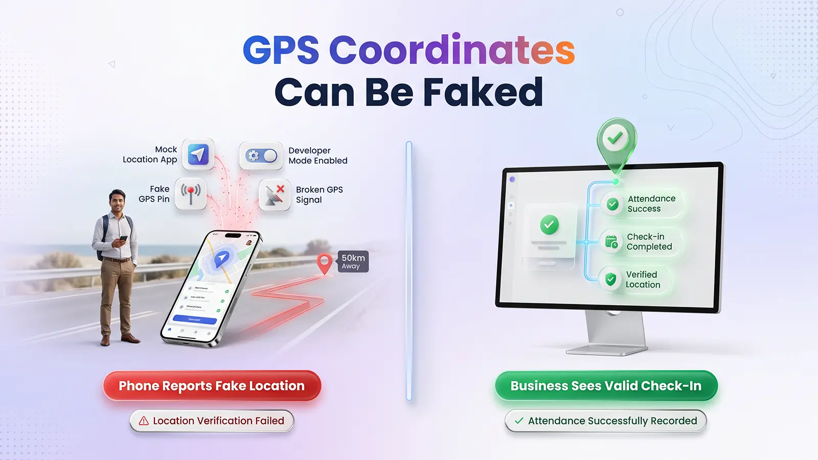 GPS spoofing makes fake check-ins appear legitimate