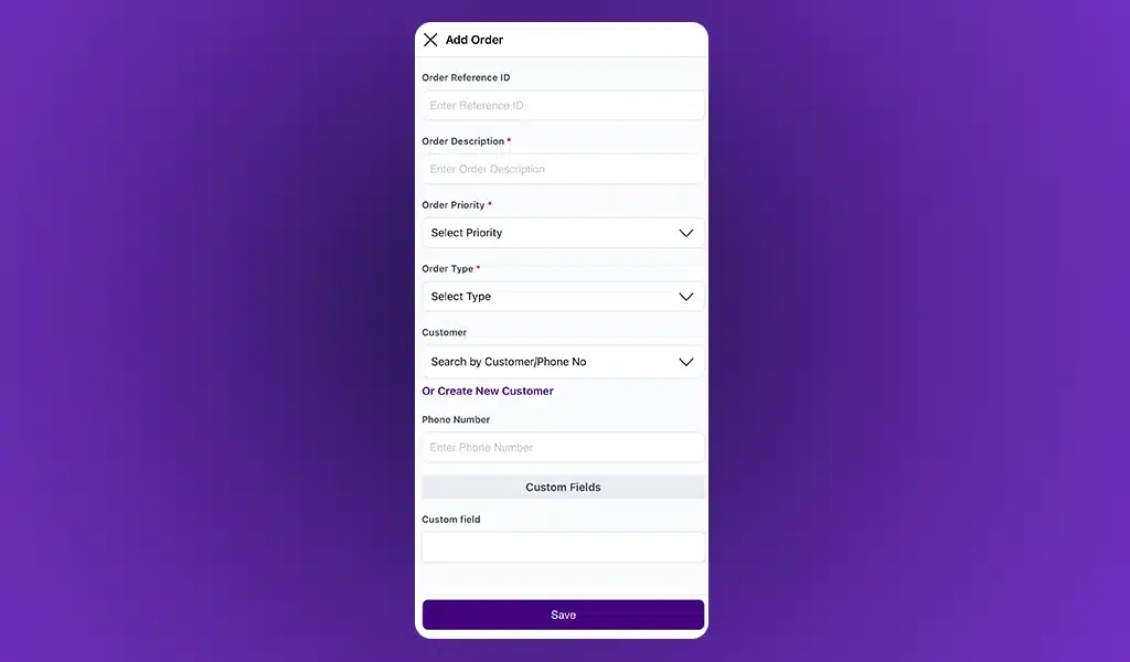Add or override a customer phone number while creating an order