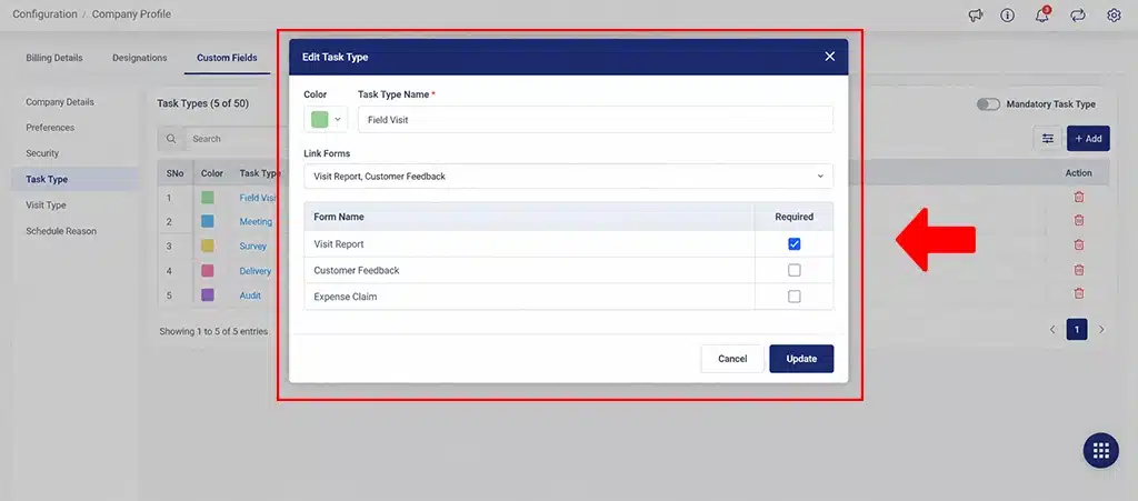 Added Task Type-linked forms Added Task Type-linked forms