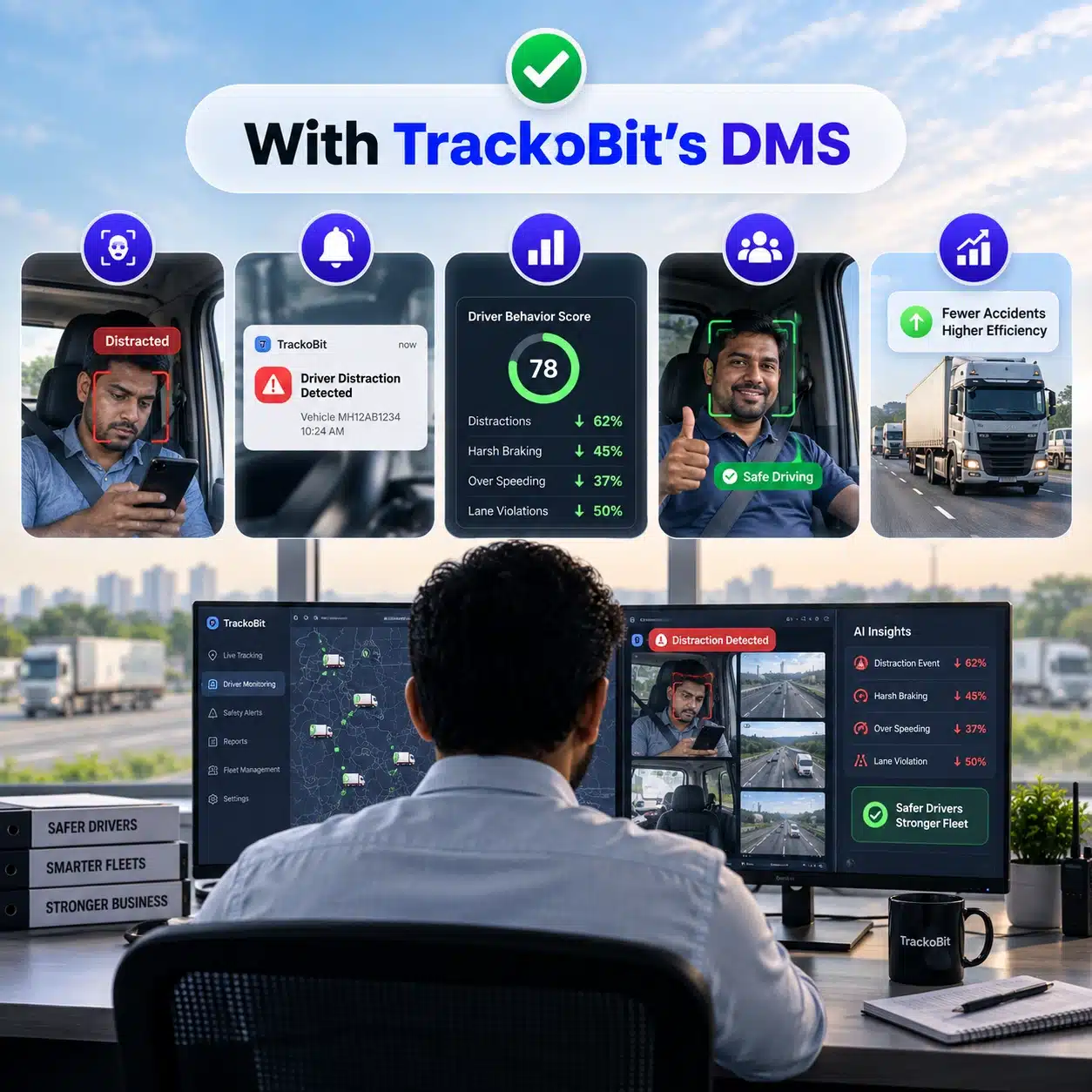 With TrackoBit’s DMS