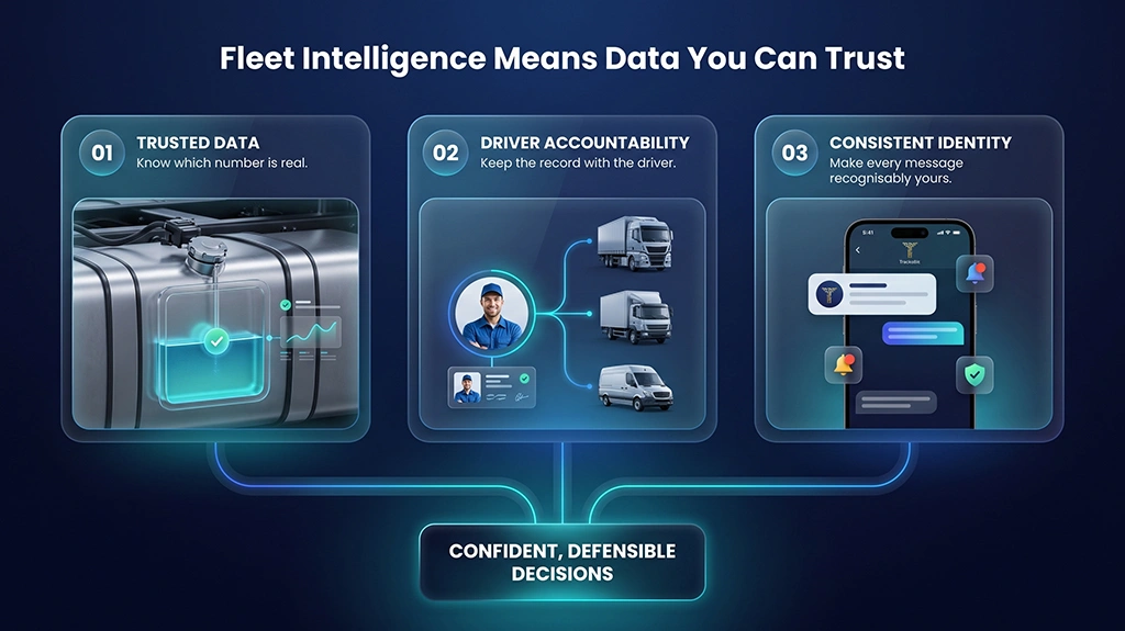 Three principles turn tracking into intelligence.
