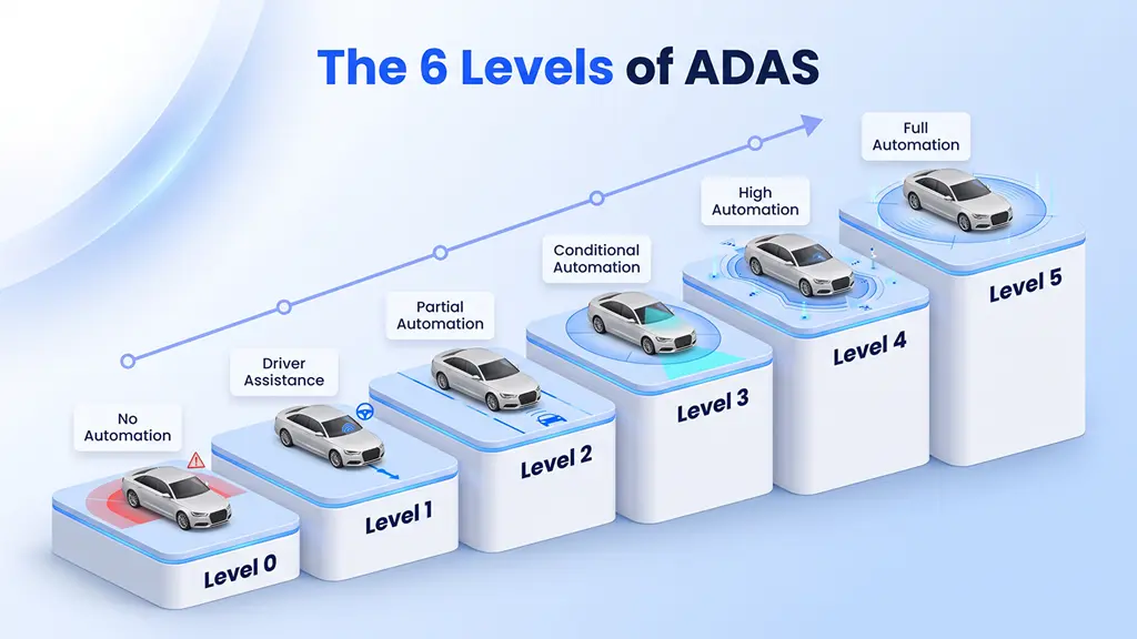 The 6 Levels of ADAS Automation The 6 Levels of ADAS Automation