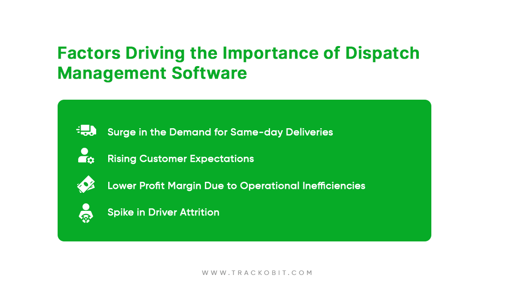 Factors Driving the Importance of Dispatch Management