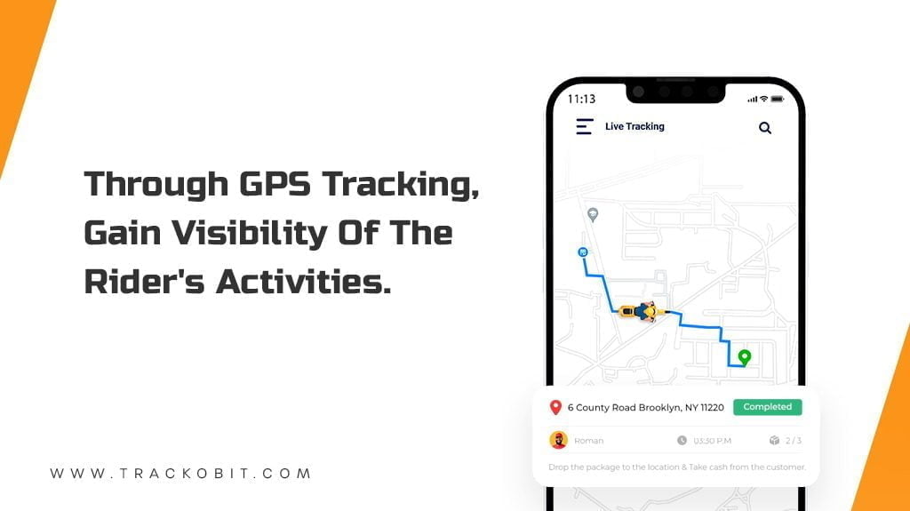 Gps tracking gain visibility of the riders activity