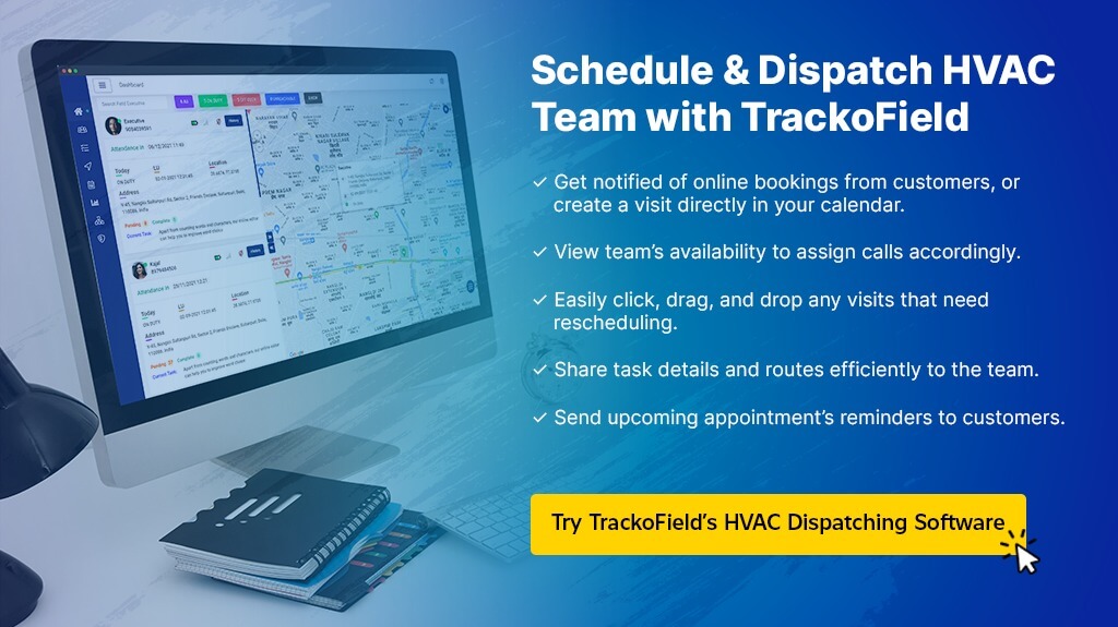 Schedule & Dispatch HVAC Team with TrackoField