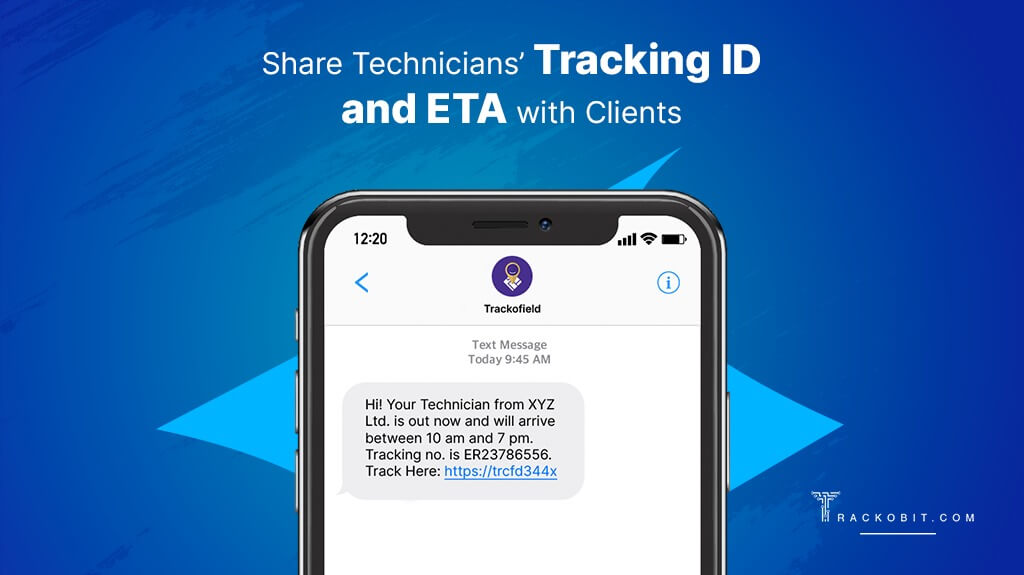 Share Technicians’ Tracking ID and ETA with Clients